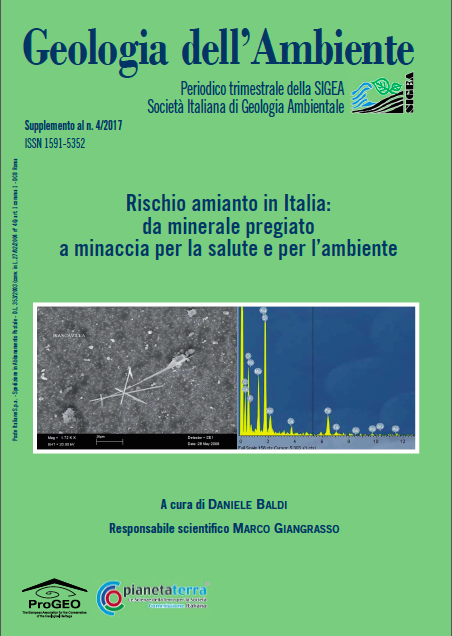 La SIGEA – Società Italiana di Geologia Ambientale ha organizzato a Roma per il 22 novembre 2017 la presentazione del Volume monografico 